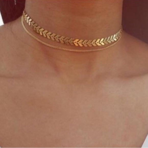 ✨HOST PICK✨2 Layer Chevron Chain and Choker - Picture 2 of 8